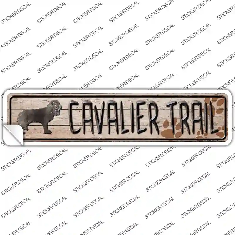 K-046s-S Cavalier Trail Novelty Narrow Sticker Decal - Small