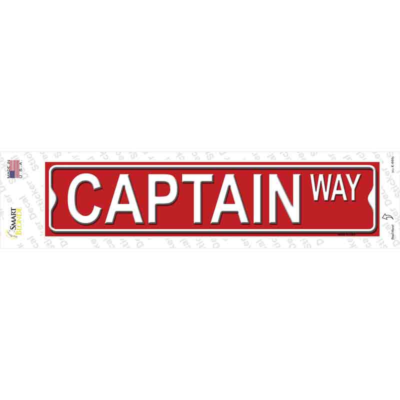 K-444s-M Captain Way Novelty Narrow Sticker Decal - Medium
