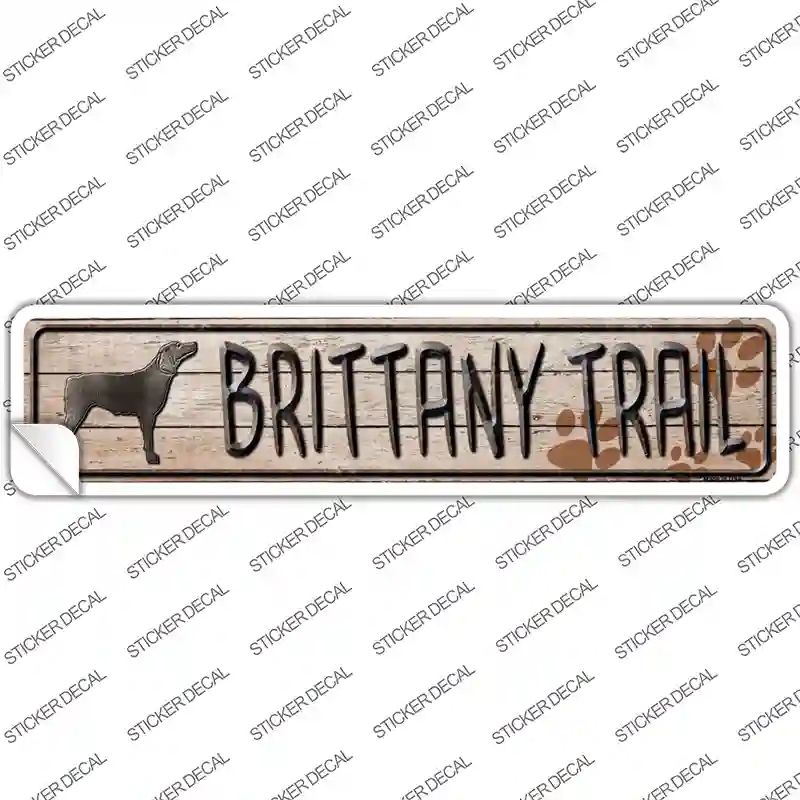 K-455s-XL Brittany Trail Novelty Narrow Sticker Decal - Extra Large