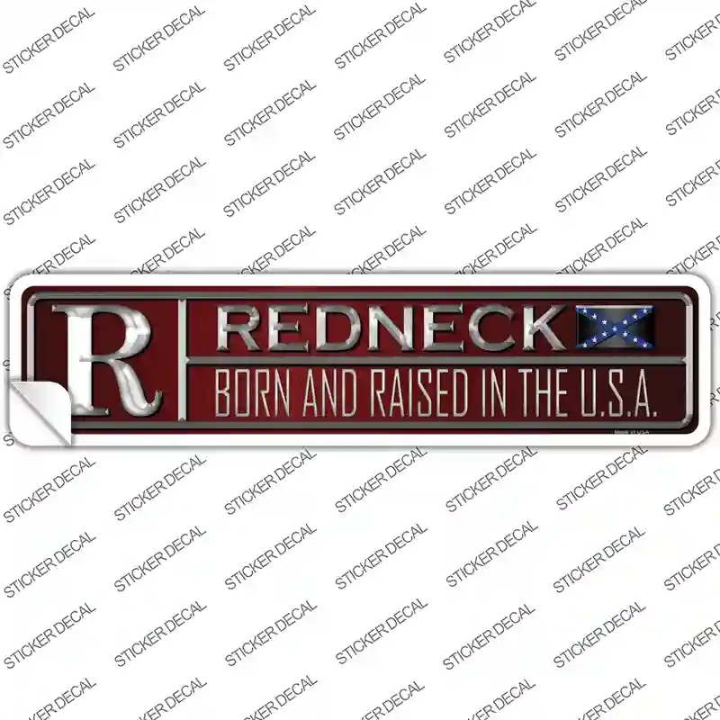 K-485s-XL Redneck Born Novelty Narrow Sticker Decal - Extra Large