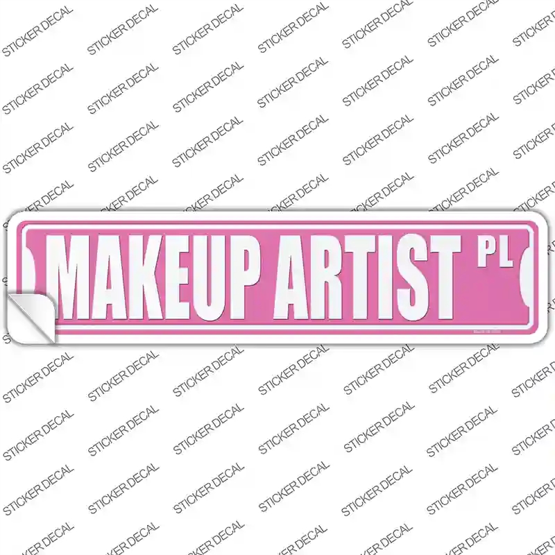 K-1865s-S Makeup Artist Pl Novelty Narrow Sticker Decal - Small