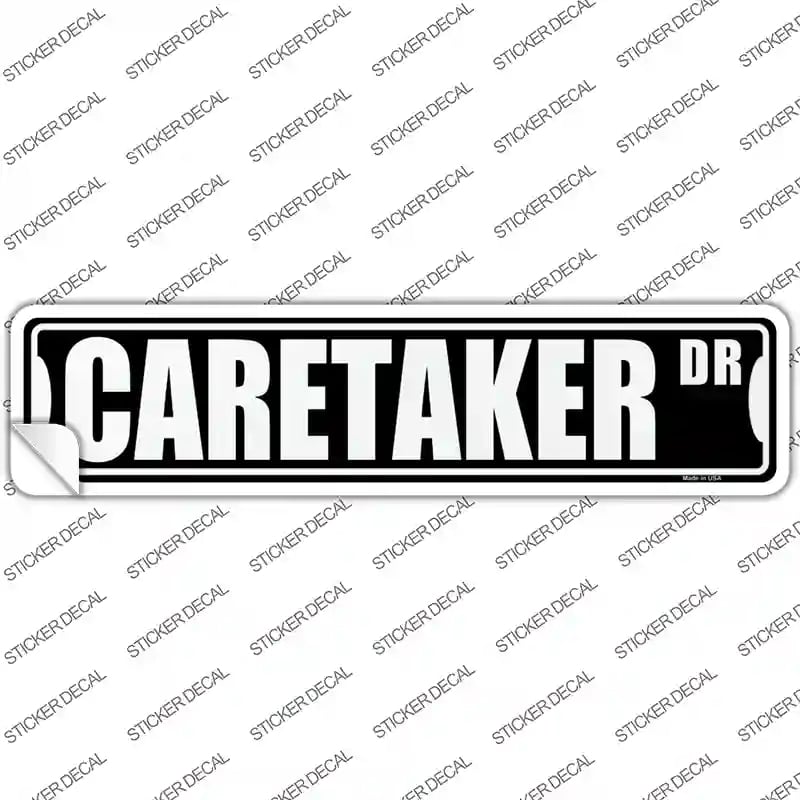 K-1866s-L Caretaker Dr Novelty Narrow Sticker Decal - Large