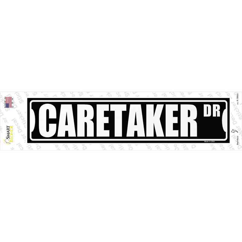 K-1866s-M Caretaker Dr Novelty Narrow Sticker Decal - Medium