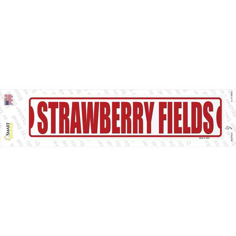 K-1883s-M Strawberry Fields Novelty Narrow Sticker Decal - Medium