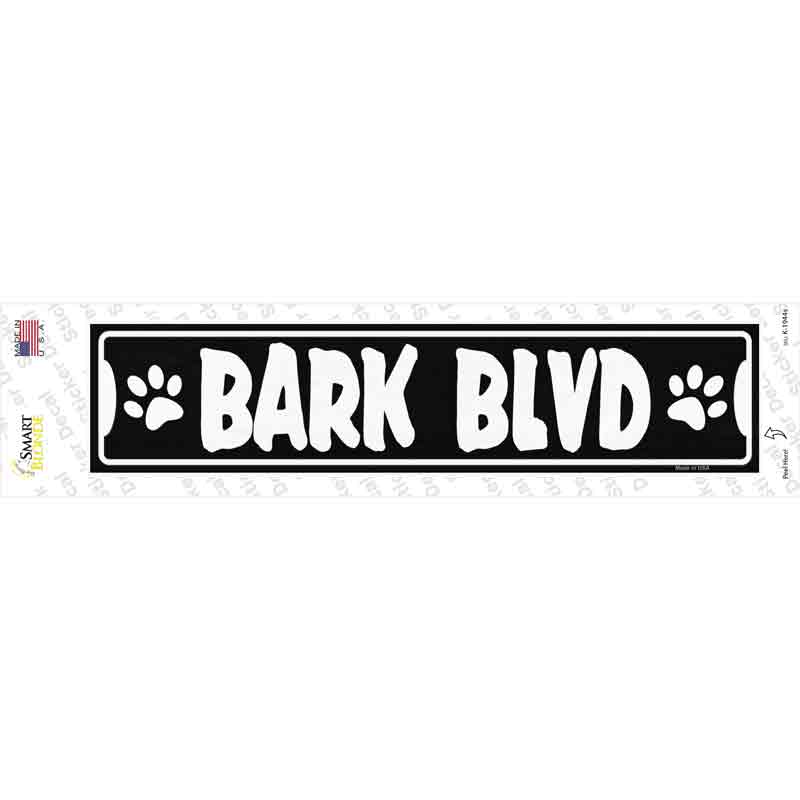 K-1944s-M Bark Blvd Novelty Narrow Sticker Decal - Medium