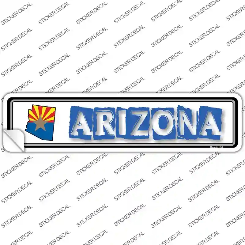 K-302s-S Arizona Outline Novelty Narrow Sticker Decal - Small