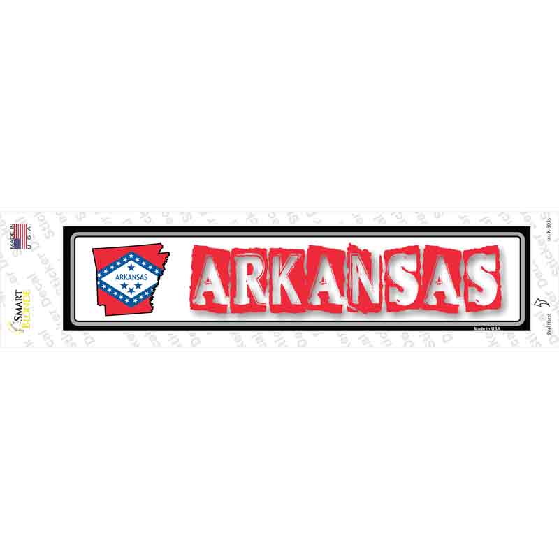 K-303s-M Arkansas Outline Novelty Narrow Sticker Decal - Medium