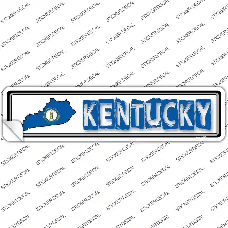 K-316s-S Kentucky Outline Novelty Narrow Sticker Decal - Small