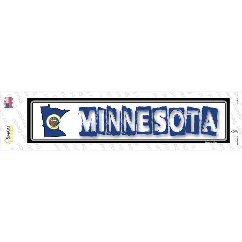 K-322s-M Minnesota Outline Novelty Narrow Sticker Decal - Medium
