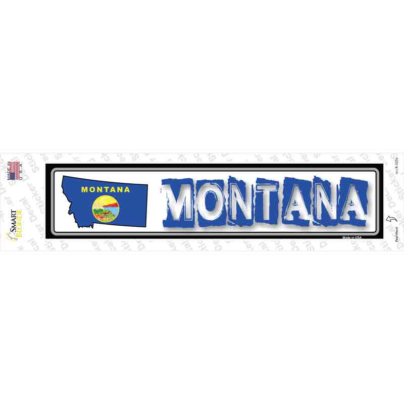 K-325s-M Montana Outline Novelty Narrow Sticker Decal - Medium