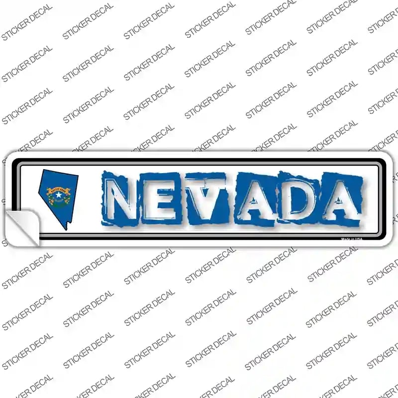 K-327s-XL Nevada Outline Novelty Narrow Sticker Decal - Extra Large