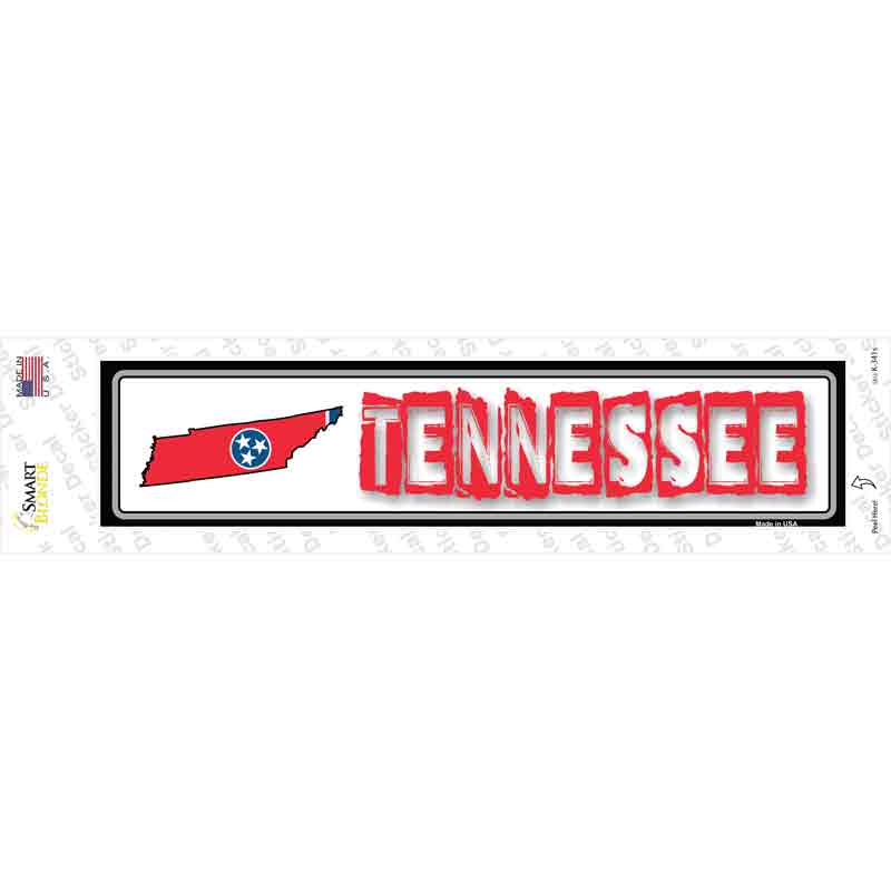 K-341s-M Tennessee Outline Novelty Narrow Sticker Decal - Medium