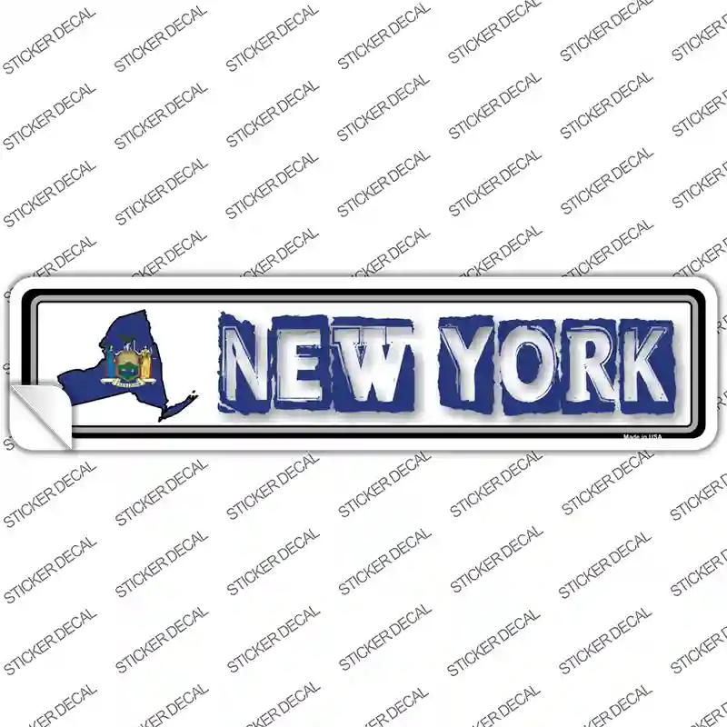 K-331s-L   York Outline Novelty Narrow Sticker Decal - Large