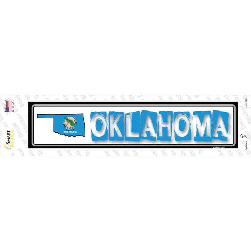 K-335s-M Oklahoma Outline Novelty Narrow Sticker Decal - Medium