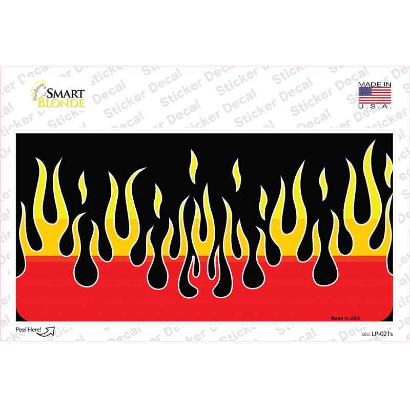 LP-021s-M Flames Novelty Sticker Decal - Medium