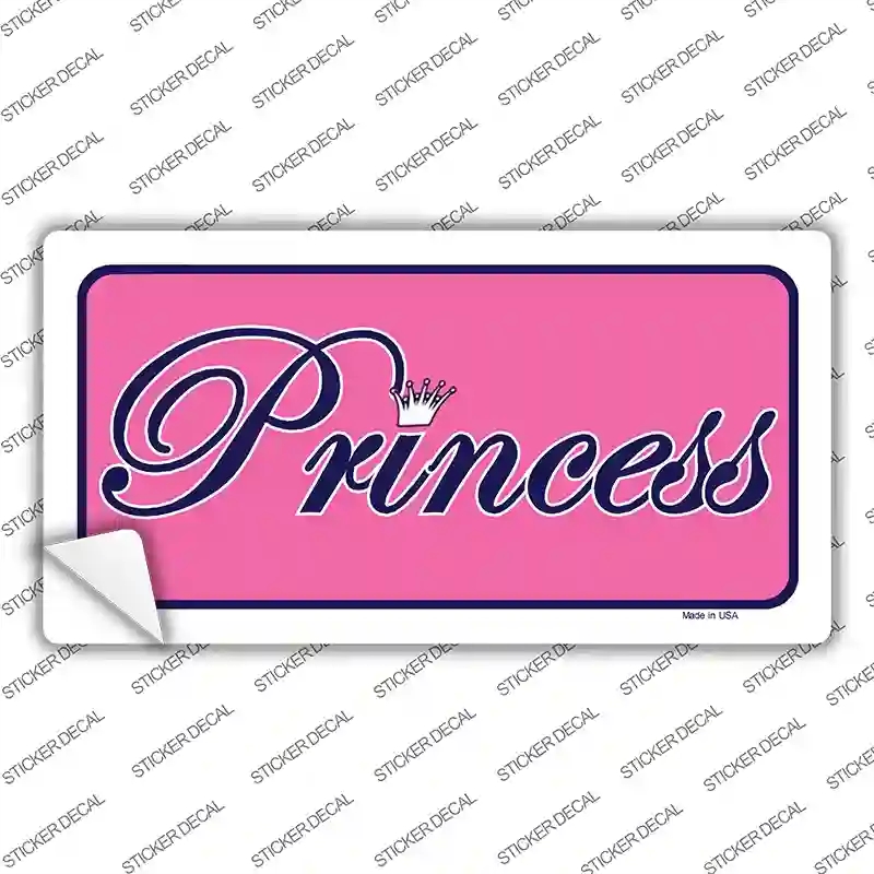 LP-049s-XL Pink Princess Tiara Novelty Sticker Decal - Extra Large