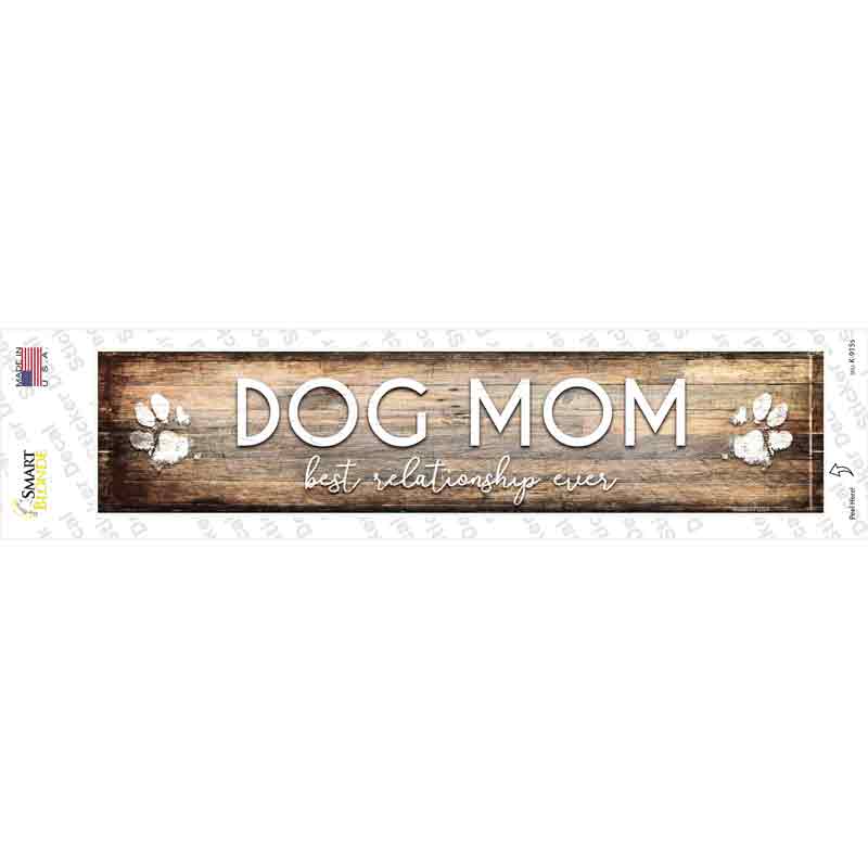K-915s-M Dog Mom Novelty Narrow Sticker Decal - Medium