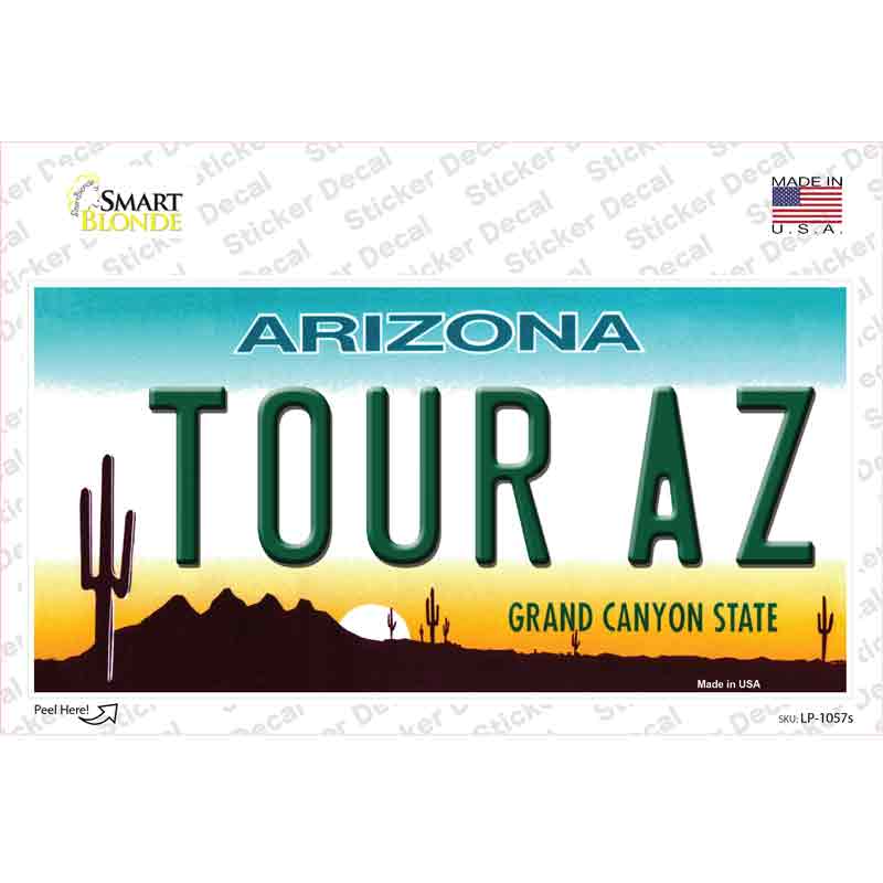 LP-1057s-M Tour Az Novelty Sticker Decal - Medium