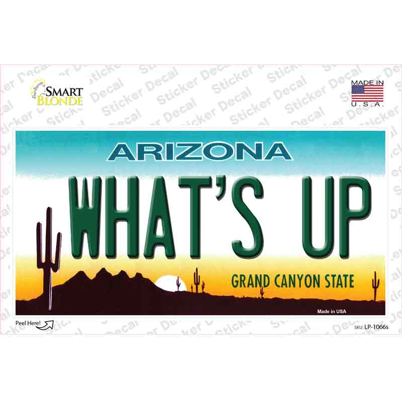 LP-1066s-M Whats Up Novelty Sticker Decal - Medium