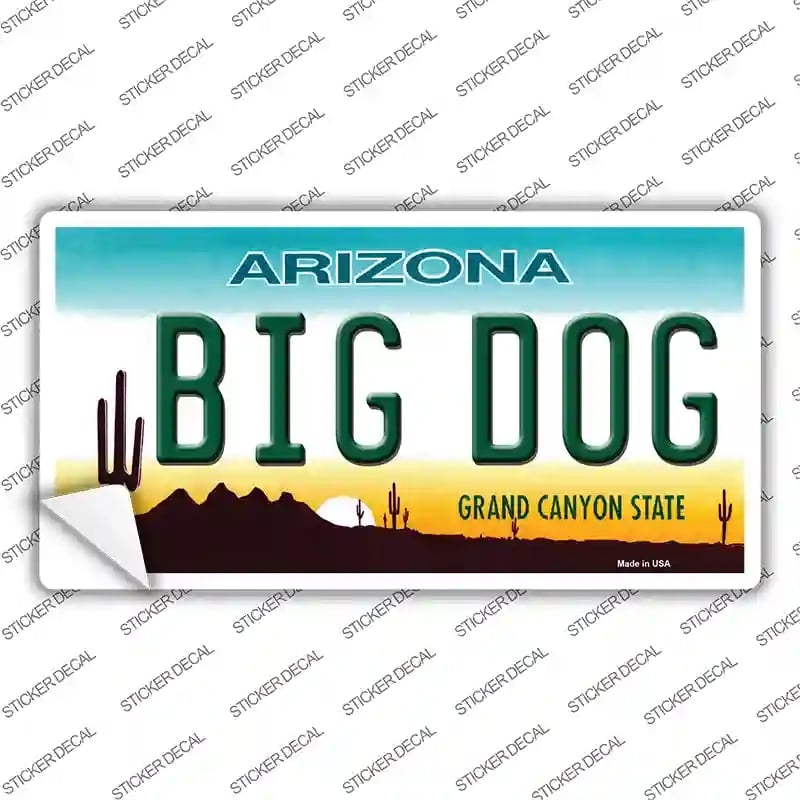 LP-1077s-L Big Dog Arizona Novelty Sticker Decal - Large