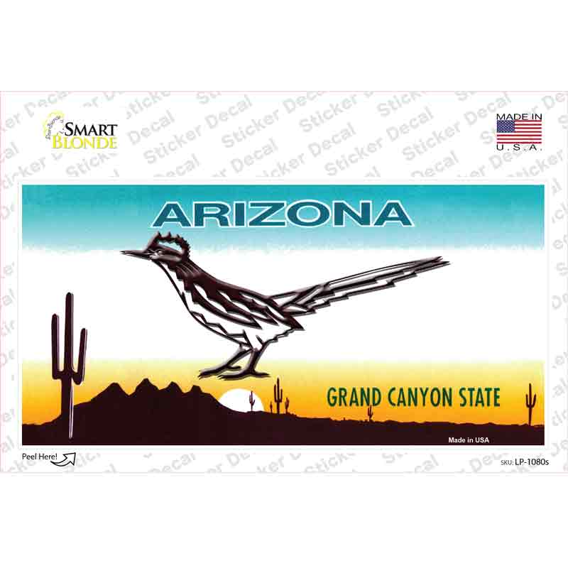LP-1080s-M Roadrunner Arizona Novelty Sticker Decal - Medium