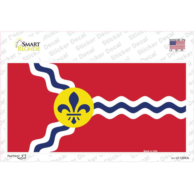 LP-12043s-M St. Louis State Flag Missouri Novelty Sticker Decal - Medium