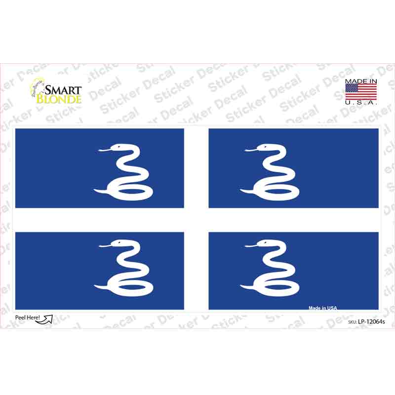 LP-12064s-M Martinique Flag Novelty Sticker Decal - Medium