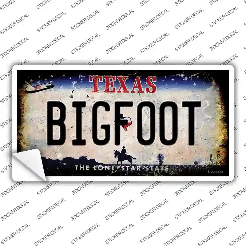LP-12493s-L Bigfoot Texas Novelty Sticker Decal - Large
