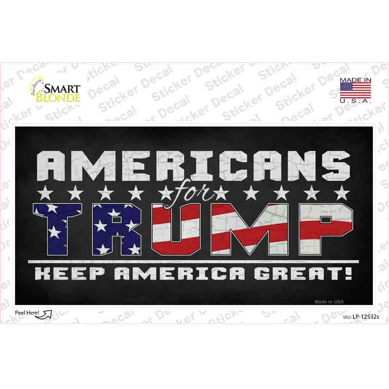 LP-12532s-M Americans for Trump Novelty Sticker Decal - Medium