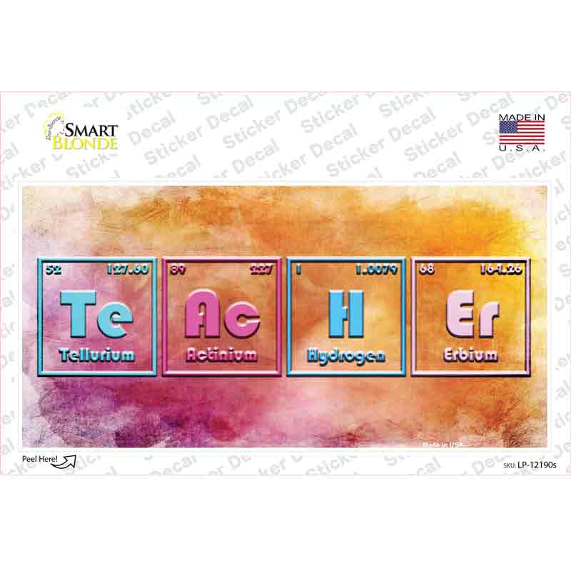 LP-12190s-M Teacher Periodic Table Novelty Sticker Decal - Medium