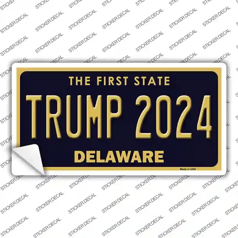 LP-12223s-S Trump 2024 Delaware Novelty Sticker Decal - Small