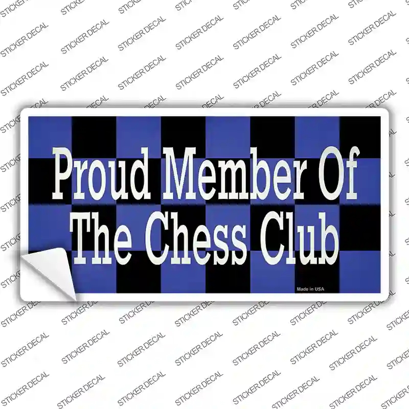LP-13750s-L Chess Club Member Novelty Sticker Decal - Large