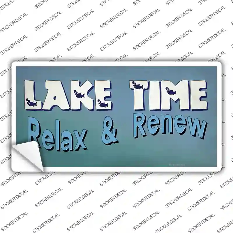 LP-13771s-XL Lake Time Novelty Sticker Decal - Extra Large