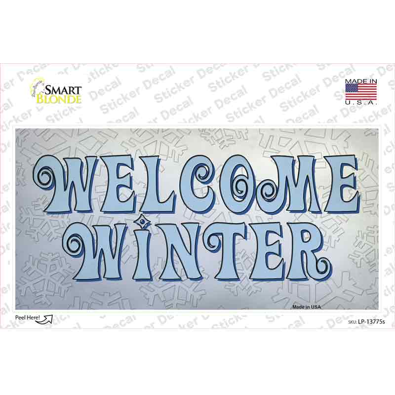 LP-13775s-M Welcome Winter Novelty Sticker Decal - Medium