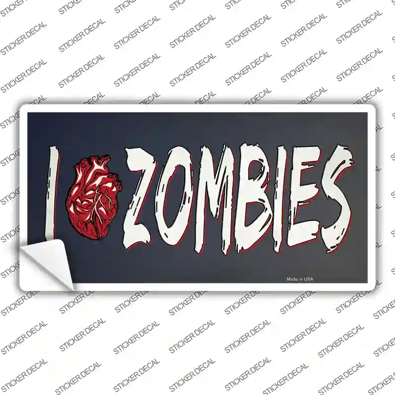 LP-13777s-S I Love Zombies Novelty Sticker Decal - Small