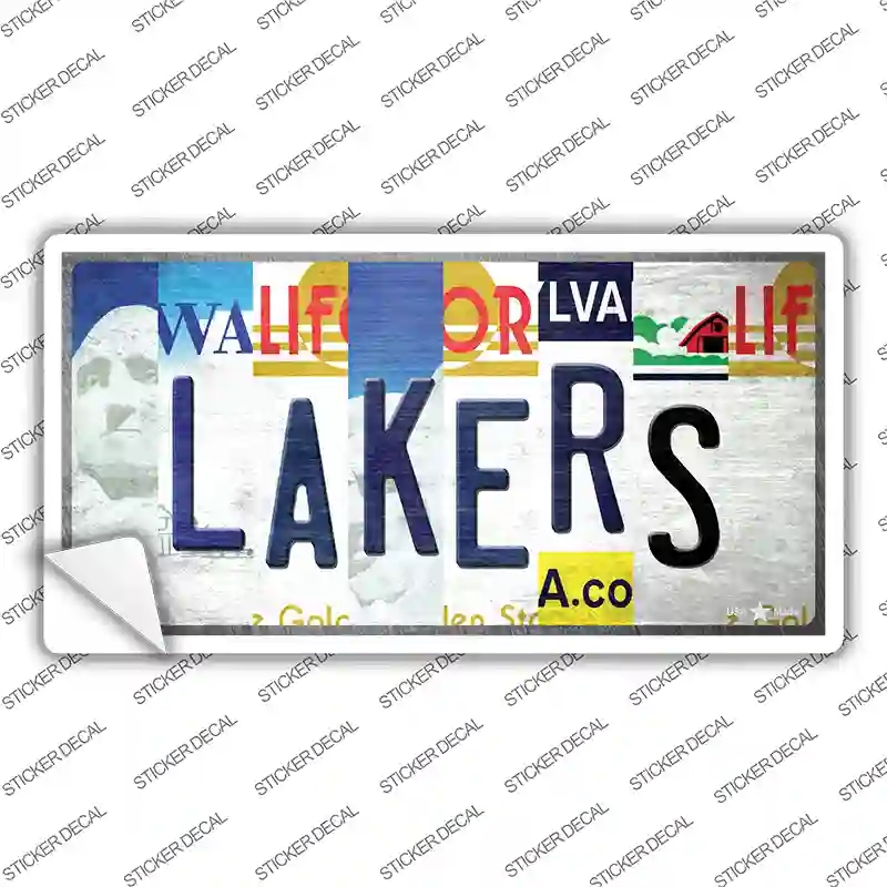 LP-13224s-XL Lakers Strip Art Novelty Sticker Decal - Extra Large