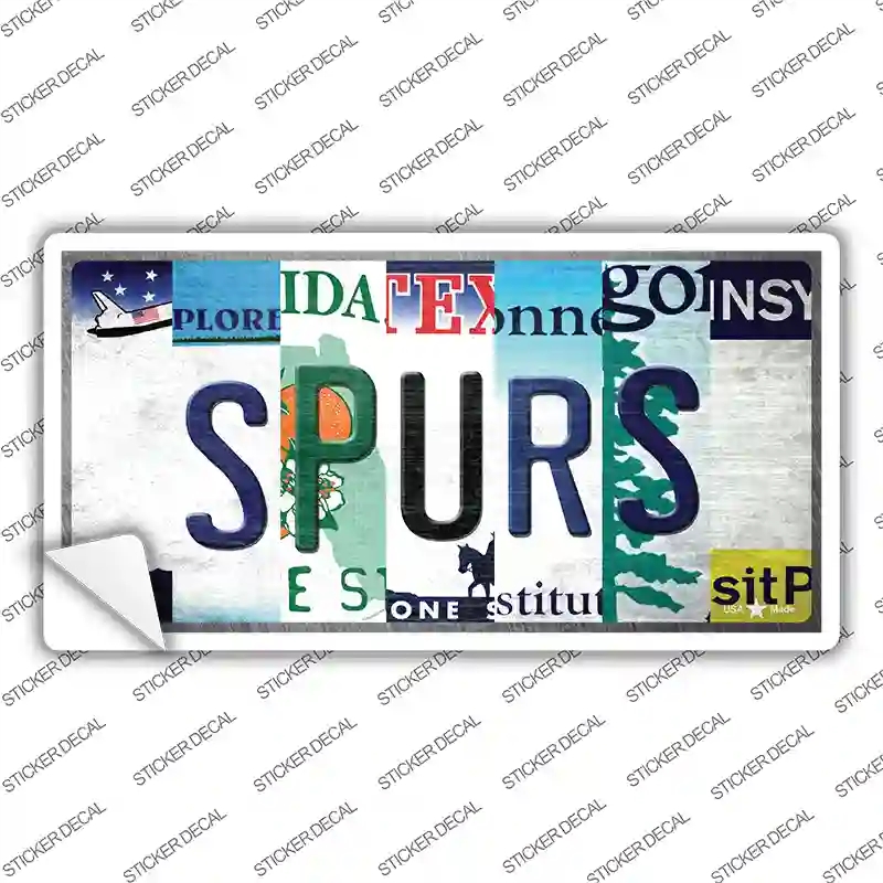 LP-13237s-L Spurs Strip Art Novelty Sticker Decal - Large
