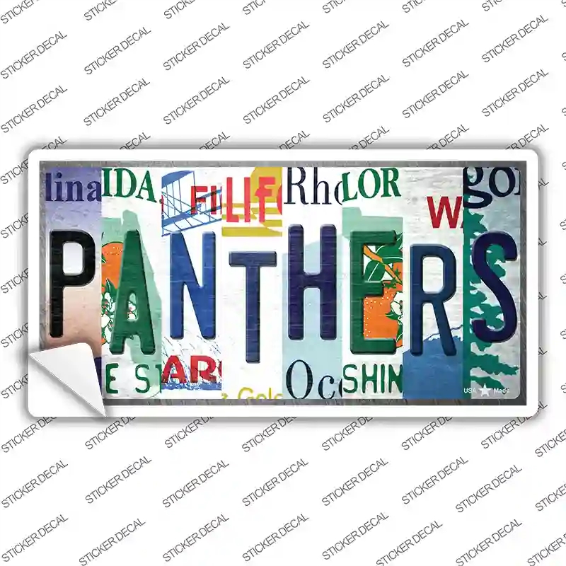 LP-13244s-XL Panthers Florida Strip Art Novelty Sticker Decal - Extra Large