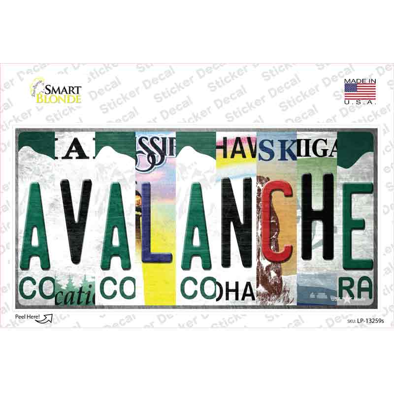 LP-13259s-M Avalanche Strip Art Novelty Sticker Decal - Medium