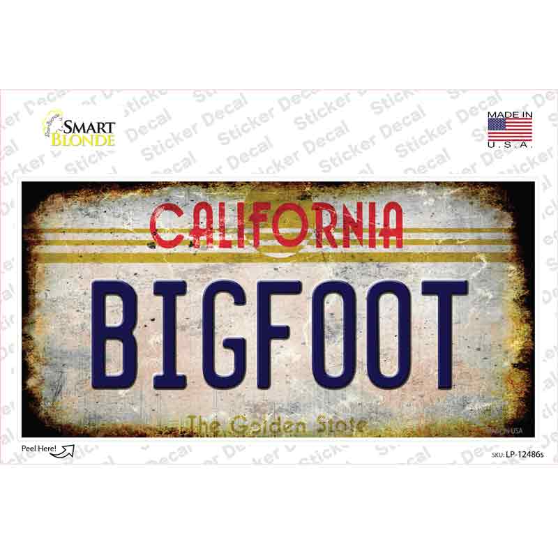 LP-12486s-M Bigfoot California Novelty Sticker Decal - Medium