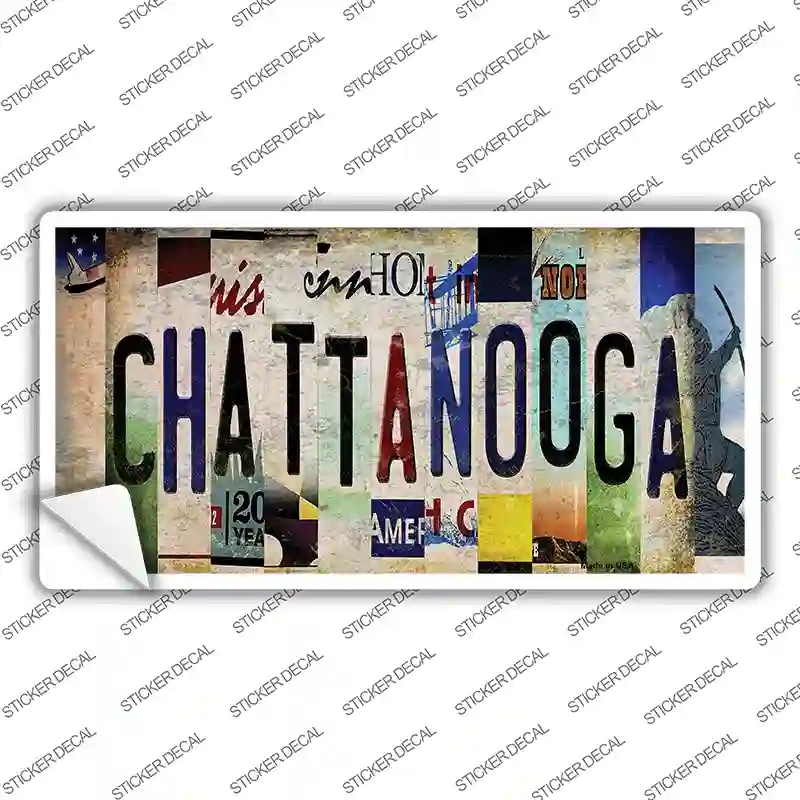 LP-13784s-S Chattanooga Strip Art Novelty Sticker Decal - Small