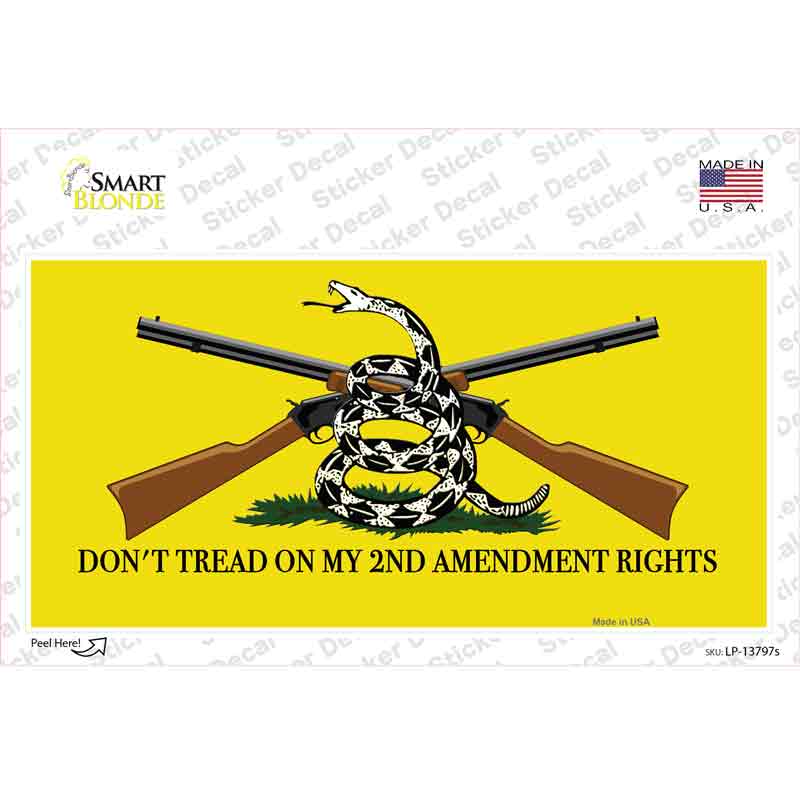 LP-13797s-M Do Not Tread on My 2nd Amendment Novelty Sticker Decal - Medium