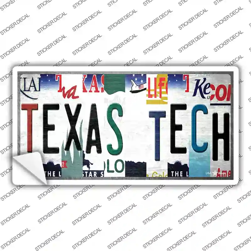 LP-13301s-XL Texas Tech Strip Art Novelty Sticker Decal - Extra Large