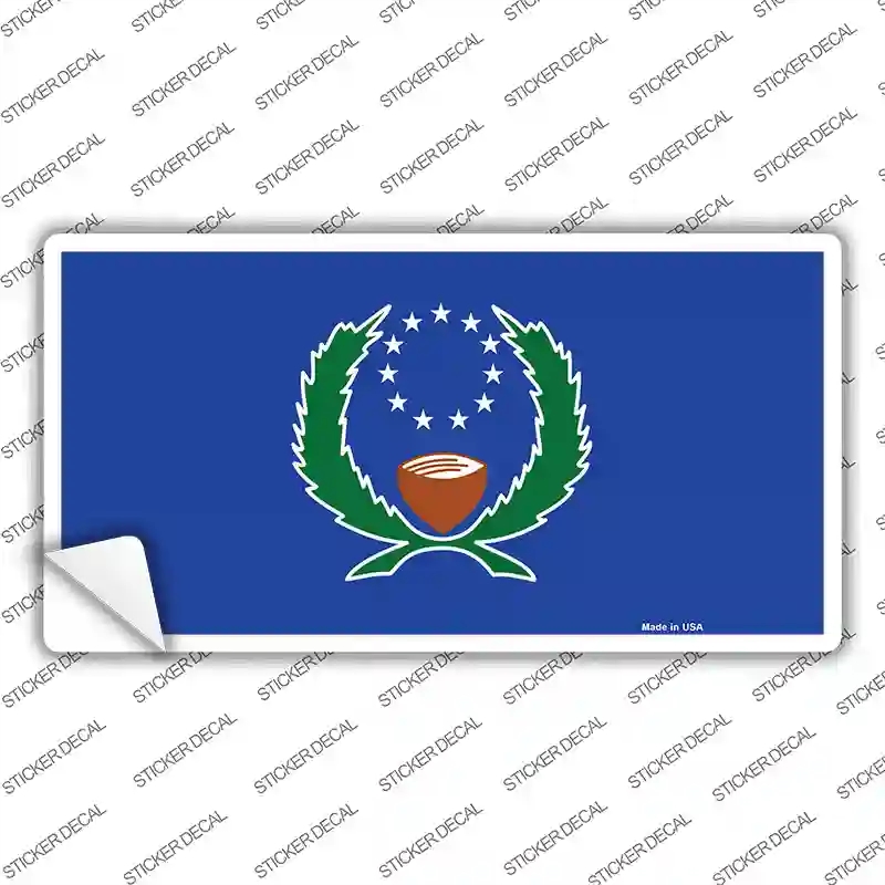 LP-13564s-XL Pohnpei Flag Novelty Sticker Decal - Extra Large