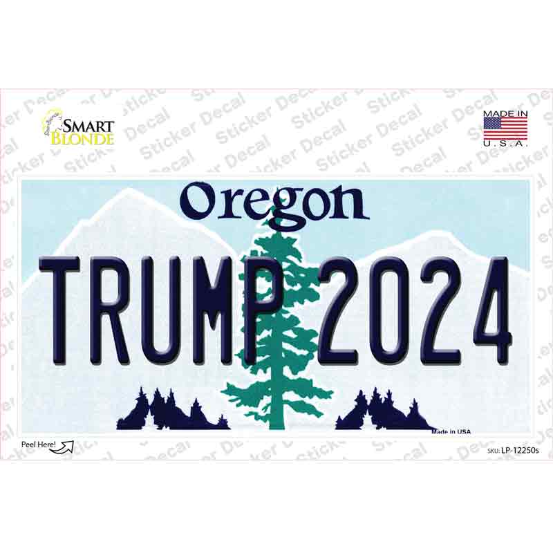 LP-12250s-M Trump 2024 Oregon Novelty Sticker Decal - Medium