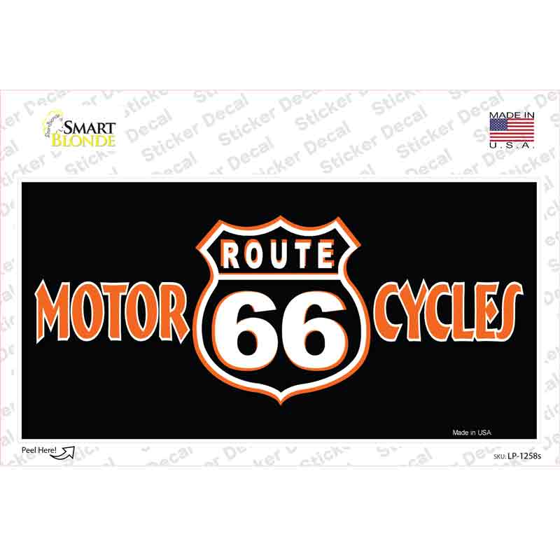 LP-1258s-M Route 66 Motorcycles Novelty Sticker Decal - Medium
