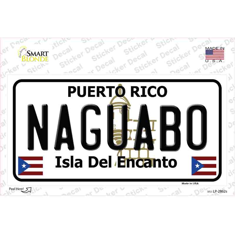 LP-2862s-M Naguabo Puerto Rico Novelty Sticker Decal - Medium