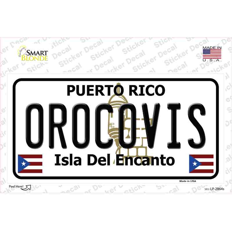 LP-2864s-M Orocovis Puerto Rico Novelty Sticker Decal - Medium