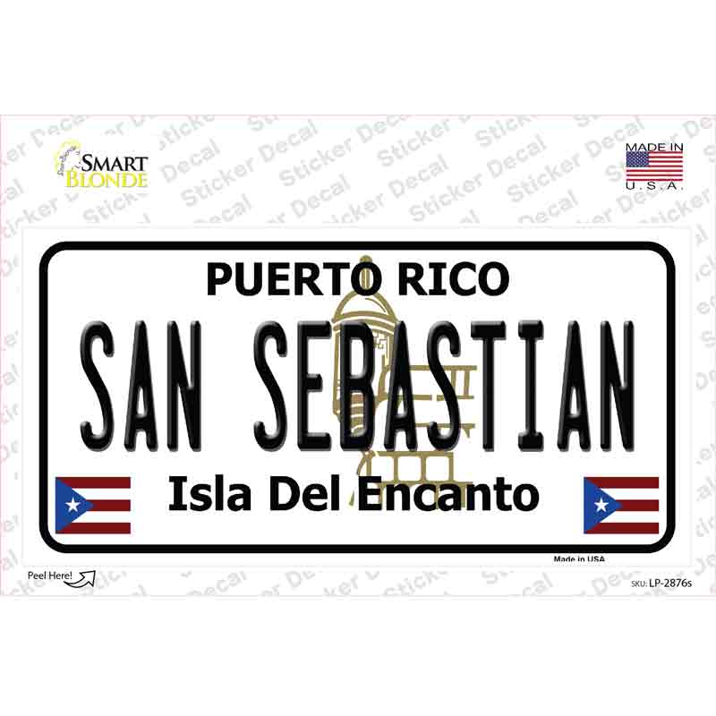 LP-2876s-M San Sebastian Puerto Rico Novelty Sticker Decal - Medium