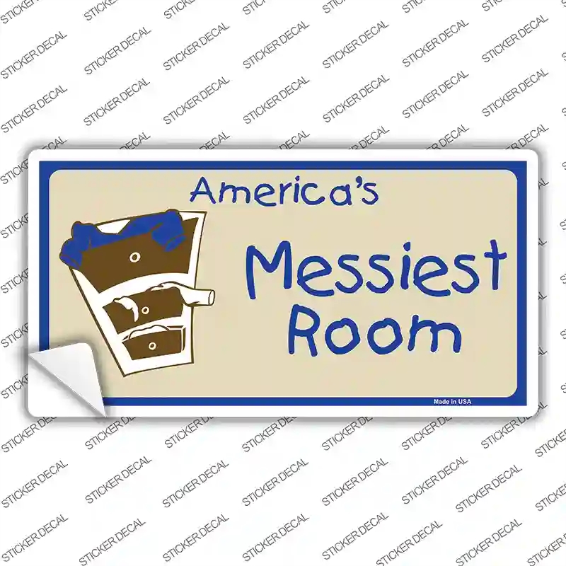 LP-2890s-S Americas Messiest Room Novelty Sticker Decal - Small